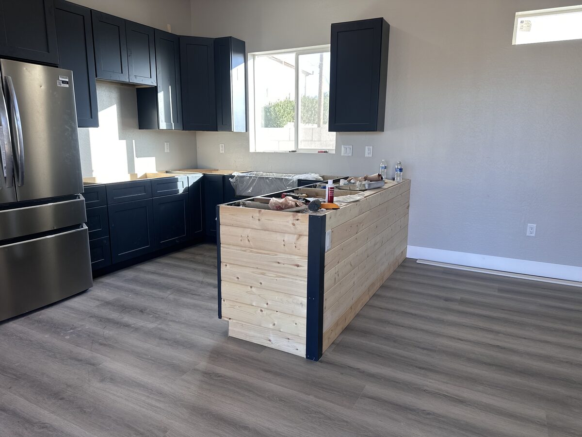 DYS Construction crew working on a kitchen remodel