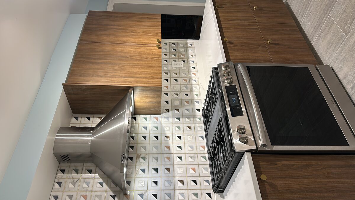 Kitchen range wall in Fulton Ranch