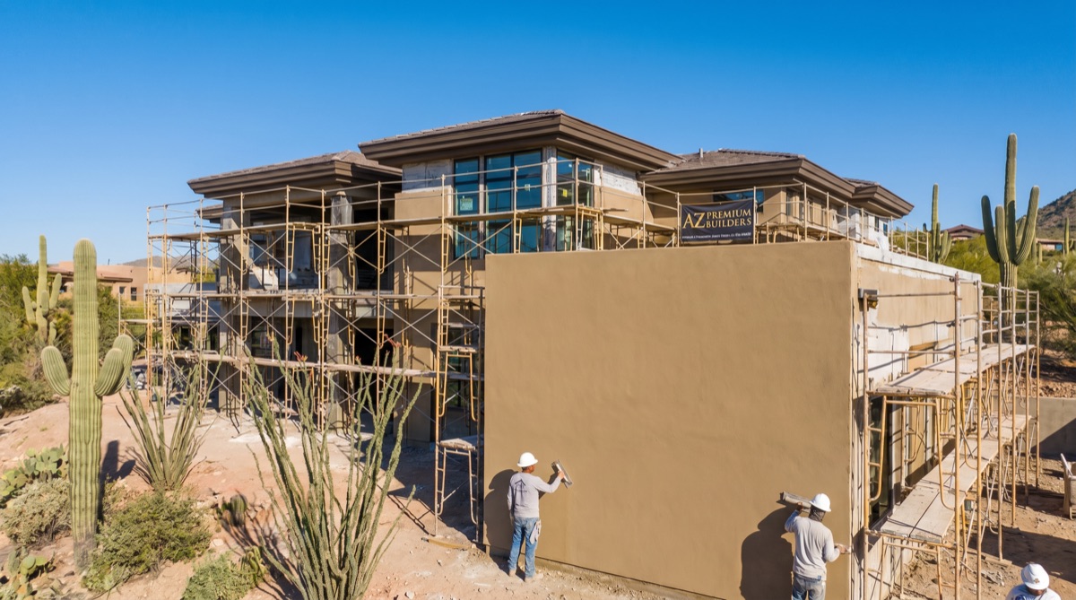 Professional stucco application in Chandler by DYS Construction
